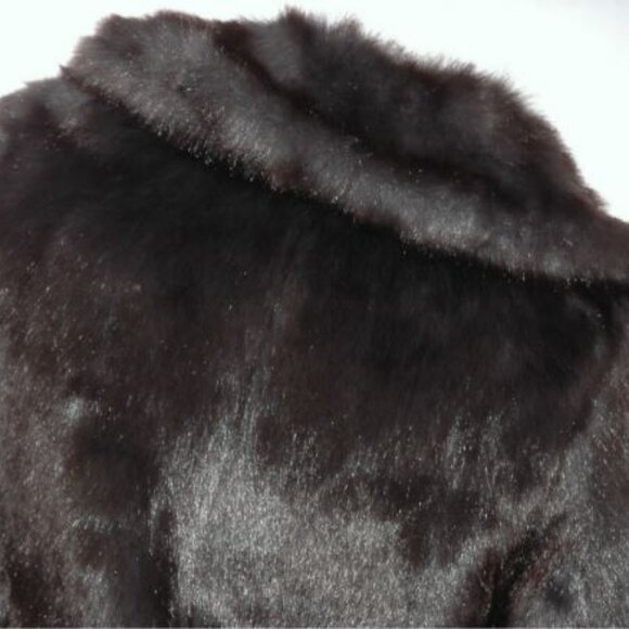 Faux FUR JACKET Lined Winter Warm Silvery Grey Shimmer Fashion Coat H&M Womens 6 - Picture 6 of 6